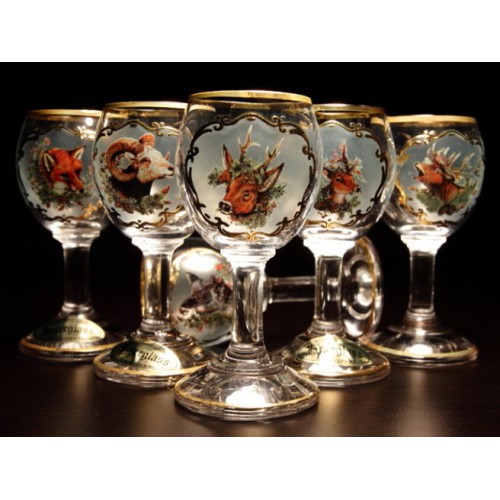 Набір Jagerglass Пляшка + склянки на ніжці (0,7л/40мл) М33 Фото 4